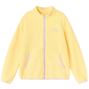 笛莎童装女童外套2026新款春装中大童女孩摇粒绒加绒儿童上衣春秋