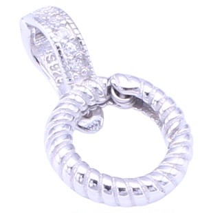 S925纯银万能扣双开扣头卡扣镀18k珍珠弹簧扣项链吊坠链接diy扣头