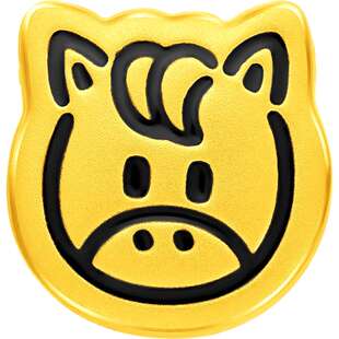 【情人节礼物】周大福十二生肖萌趣Q版简笔画足金黄金转运珠吊坠