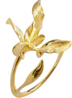 空谷幽兰丨纯银兰花戒指