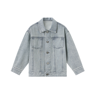 多多家男童牛仔外套2026春装新款春秋儿童休闲上衣男孩帅气夹克潮