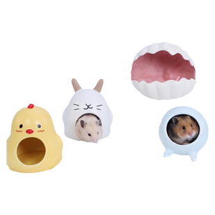 仓鼠陶瓷窝躲避屋夏天金丝熊睡窝降温避暑侏儒豚鼠小房子睡觉冰屋