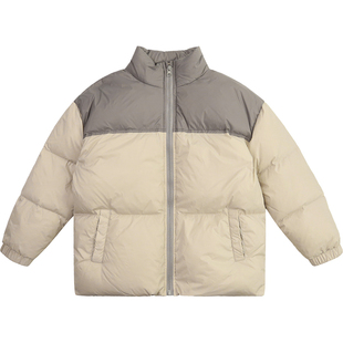 纯一良品童装男童羽绒服秋冬新品中大童撞色保暖小立领外套