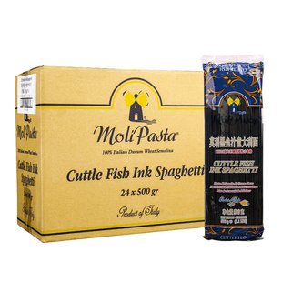 Moli Pasta莫利墨鱼汁意大利面条500g*24整箱 商用意面西餐厅意粉