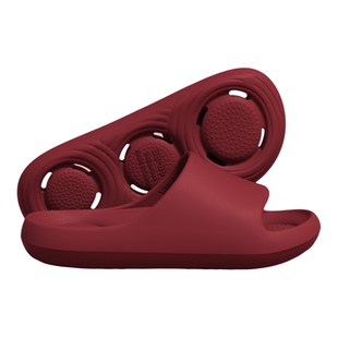 红色凉拖鞋女士2026新款居家浴室洗澡软厚底防滑按摩速干漏水拖鞋