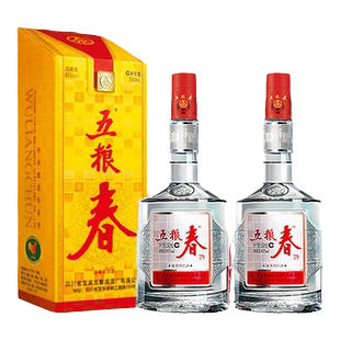 【官方旗舰店】五粮春45度500ml*2瓶 浓香型白酒纯粮食酒送礼宴席