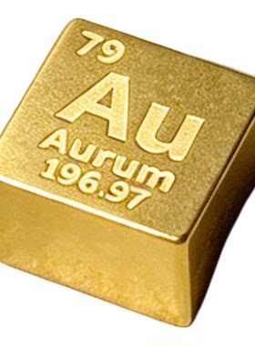 AU金立方体模型元素周期表摆件