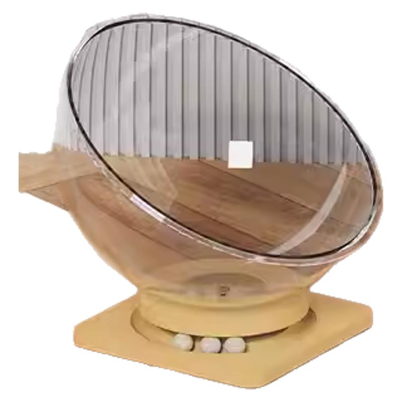 太空舱猫窝冬季保暖四季通用高透亚克力实木转盘猫咪玩具猫床一体