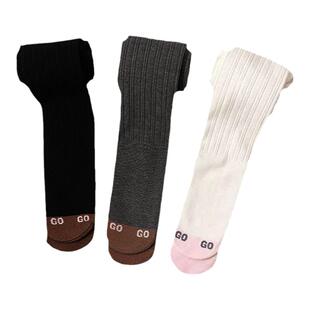 2026新款儿童连裤袜春款精梳棉女童打底裤抗起球韩版GO字母宝宝袜