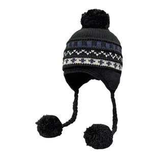 费尔岛针织毛线帽女秋冬加绒加厚保暖帽子东北防寒骑车护耳雷锋帽