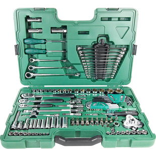 世达修车工具套装128件套汽修扳手09014a/g 09510套筒汽车维修150