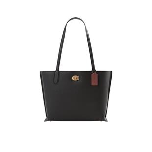 【自营】COACH/蔻驰女包Willow35托特包小牛皮单肩包节日礼物