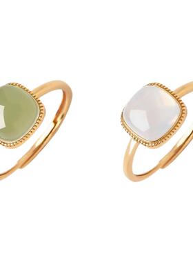 小方糖戒指女2026新款开口食指戒