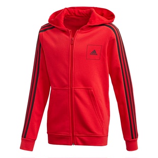 Adidas/阿迪达斯正品男童春季连帽运动休闲外套 EI7933