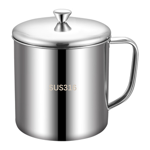 新款食品级316L不锈钢儿童水杯幼儿园宝宝杯子带盖子防摔防烫口杯