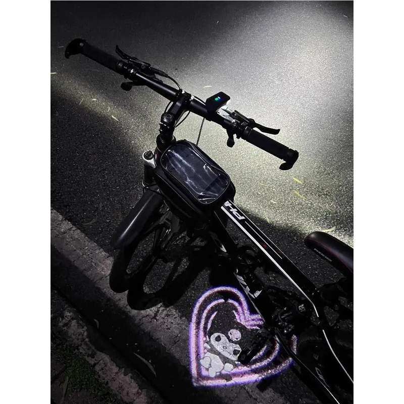 自行车投影灯山地公路电动车单车装饰配件摩托车酷米米车载迎宾灯