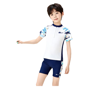 回力儿童泳衣男童中大童2026新款男孩衣青少年泳裤分体游泳衣套装