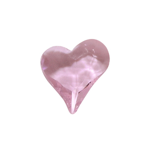 美甲饰品透底粉色爱心钻2025新款歪心肥方形尖底钻网红爆款水钻石