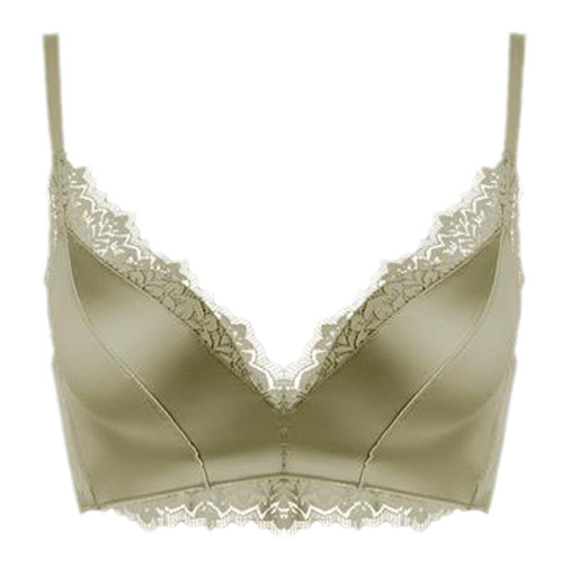 趣安芬文胸法式轻奢无钢圈蕾丝内裤套装调整型内衣女小胸聚拢舒适