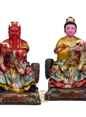 树脂佛堂太阴太阳星君像体神像