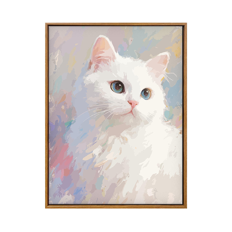 雅调萌宠小猫diy数字油画材料包