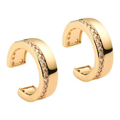 FETTERO原创微镶钻金色耳骨夹女