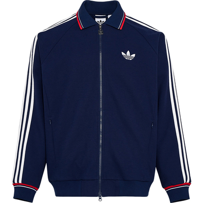 Adidas/阿迪达斯正品三叶草男士日常翻领刺绣运动休闲外套KV8864