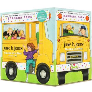 朱尼琼斯校园日记(1-28) 英文原版 Junie B.Jones 朱尼琼斯系列28册盒装 Barbara Park 儿童文学章节桥梁书 Books in a Bus