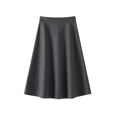 OSA复古高腰千鸟格半身裙子