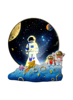 星球宇航员发光USB插线夜灯树脂摆件送同学男孩女孩生日礼物礼品