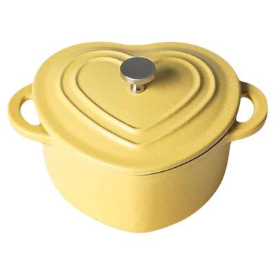 小幸福铸铁心形搪瓷锅10cm