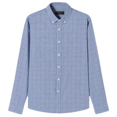 绒面长袖衬衫商务休闲