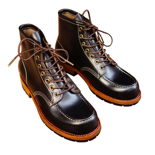 工装鞋机车靴岩屋手造美式手工靴8175改良款男鞋Horween皮料V底