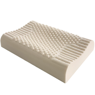 泰国天然乳胶枕头 单人男女护颈椎助睡眠枕头 家用护颈枕波浪枕芯