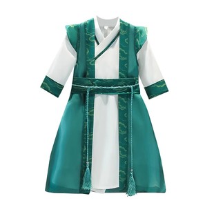 汉服男童春秋新中式唐装侠客花木兰古装男孩古风国学演出服儿童装