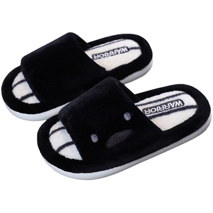 回力儿童一字开口棉拖鞋男童2025新款秋冬季室内居家可爱亲子拖鞋