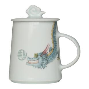 子木祥龙送福玲珑陶瓷马克杯龙年伴手礼杯子龙图案水杯礼物定制