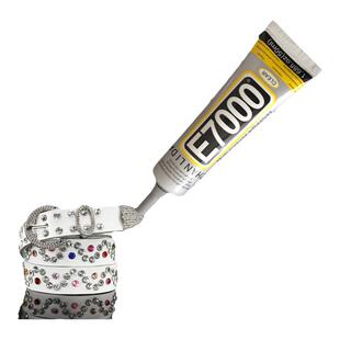 E7000衣服粘钻胶水皮带补钻胶沾logo补丁手工贴砖皮革饰品不伤手