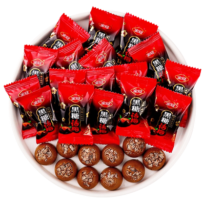 金冠黑糖话梅糖正品糖果零食