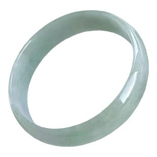 秀气年轻公主镯50 浅绿小圈口翡翠手镯51 缅甸天然冰糯种薄款玉镯