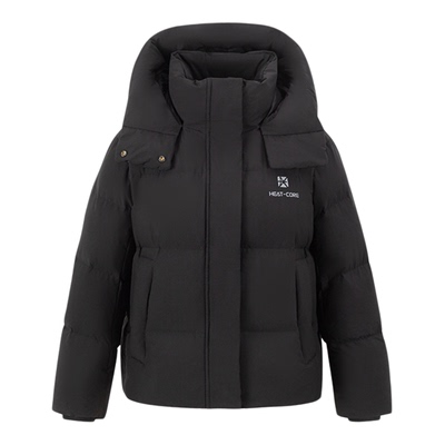 雅鹿时尚短款连帽羽绒服女款上衣