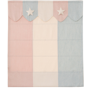 缤纷 北欧撞色拼接五角星帘头书房儿童房卧室飘窗罗马帘升降窗帘