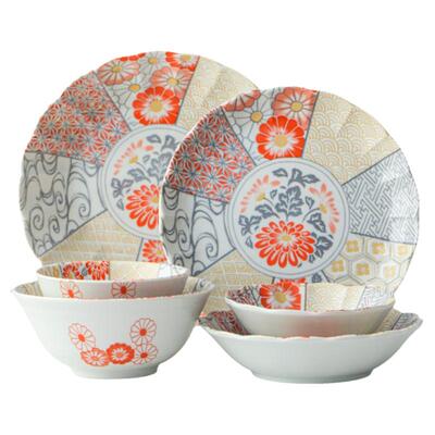 日本进口美浓烧吉祥瑞陶瓷餐具