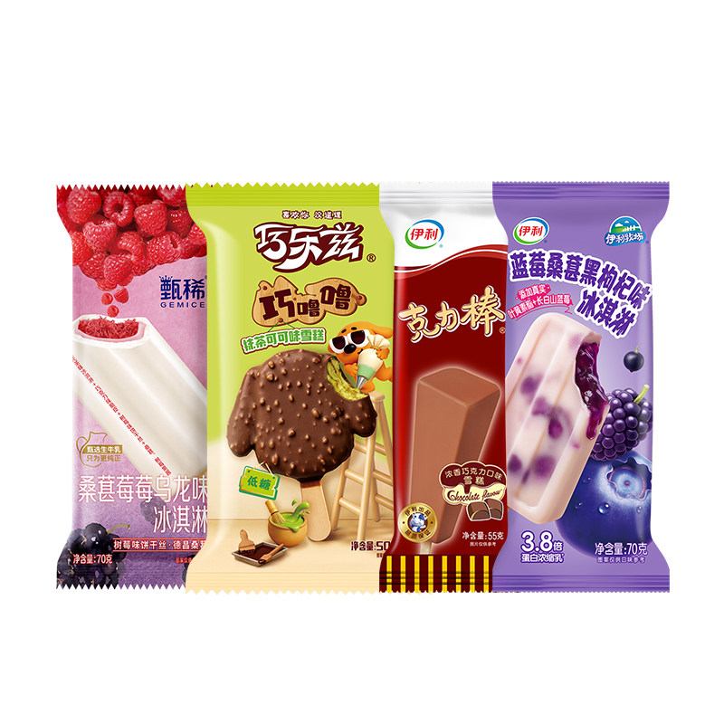 伊利冰淇淋桑葚莓莓巧噜噜雪糕26支组合装