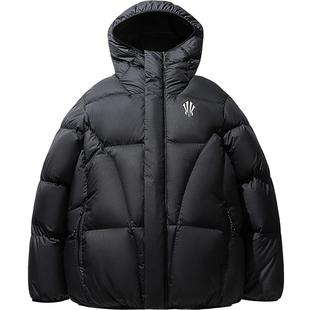 安踏速暖羽绒服长款男冬季户外防风连帽保暖过膝长款羽绒服外套男