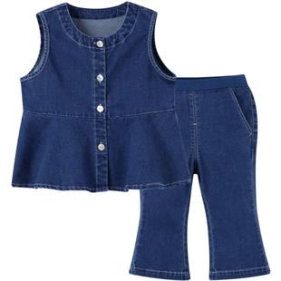 【商场同款】安奈儿童装女童背心长裤牛仔套装夏XG422600