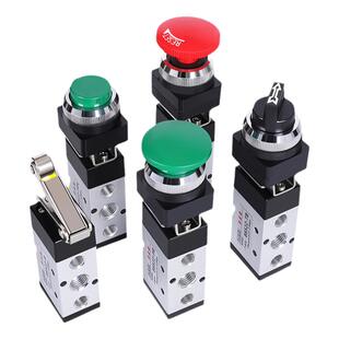 气动开关机械阀手动阀MSV86522气缸控制阀滚轮按压式二位五通气阀