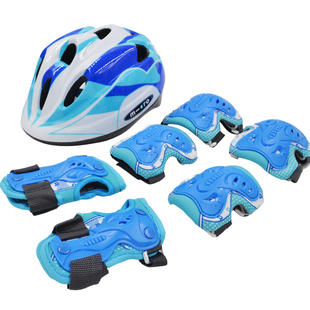 断码清仓特价 铁骑儿童溜冰鞋护具轮滑鞋滑板骑行旱冰护具六件套