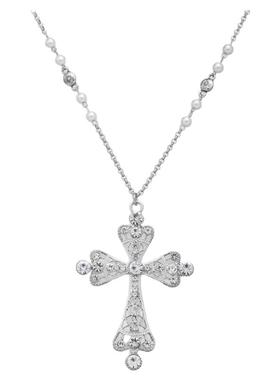 甜酷辣妹风十字架项链复古小众