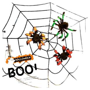 万圣节装饰假蜘蛛网挂饰背景墙酒吧密室鬼屋恐怖氛围场景布置道具